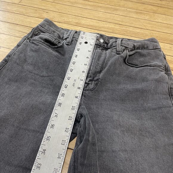 Good American Classic Jeans Women 10 30 Black GCRH25TFT Raw Hem Skinny High Rise - Picture 7 of 16